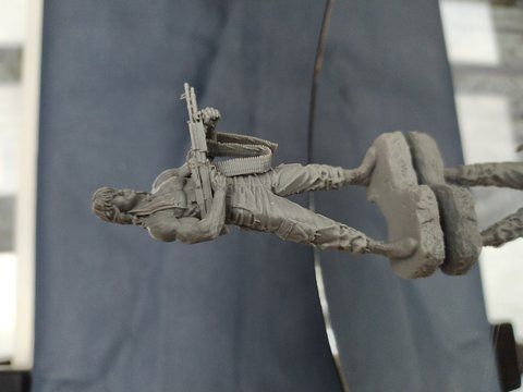 Модель, фігурка,  Рембо 75 мм, під фарбування, смола 60000013 фото