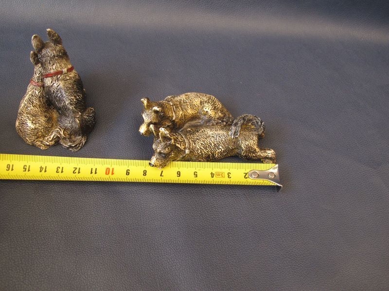 Собаки 2 шт бронза бронзова статуетка 00000091 фото