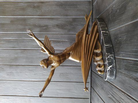 Авіатор . L'Aviation Frdric Focht Бронзовая статуэтка . Бронза 00000053 фото