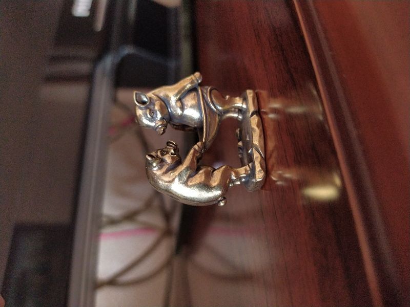 свинья мініатюра статуетка бронза 33 мм  00000271 фото