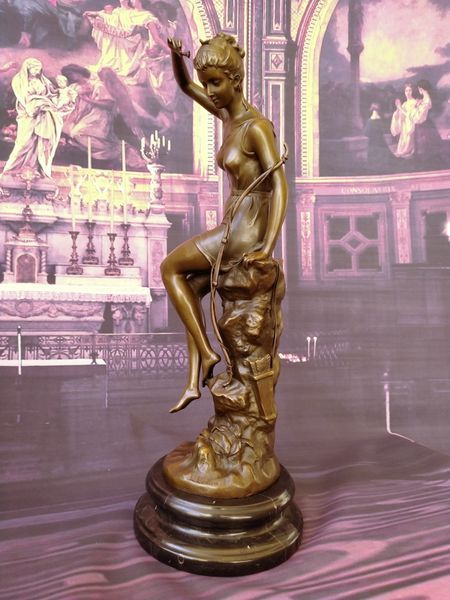 Диана , богиня охоты. Бронзовая статуэтка, бронза . 45 см , 5.5 кг 00000275 фото