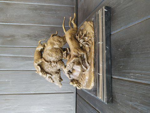 Охота на кабана . Бронзовая статуэтка бронза 00000160 фото