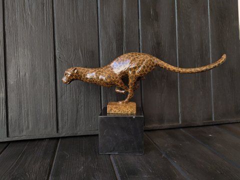 Гепард, ягуар. Бронзова статуетка, бронза, 30 см. 00000233 фото
