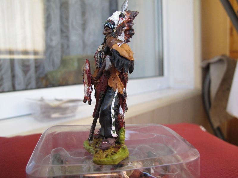 Індіанець, Sitting Bull, олов'яний солдат, 70 см, Hobby&Work, Італія, модель, фігура 60000003 фото