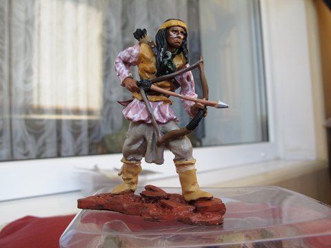 Індіанець, Geronimo, олов'яний солдат, 70 см. Hobby&Work , Італія 60000004 фото