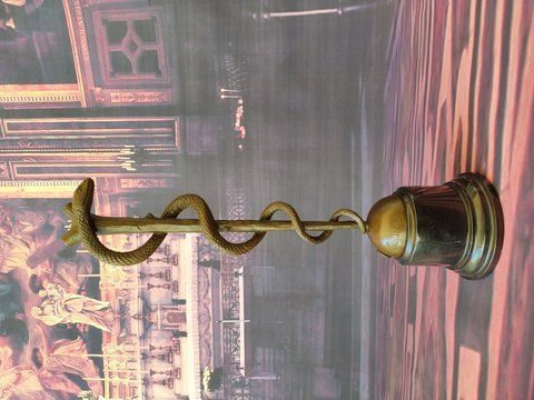 Кадуцей Caduceus бронзова змія скульптура 38 см символ медицини 00000239 фото